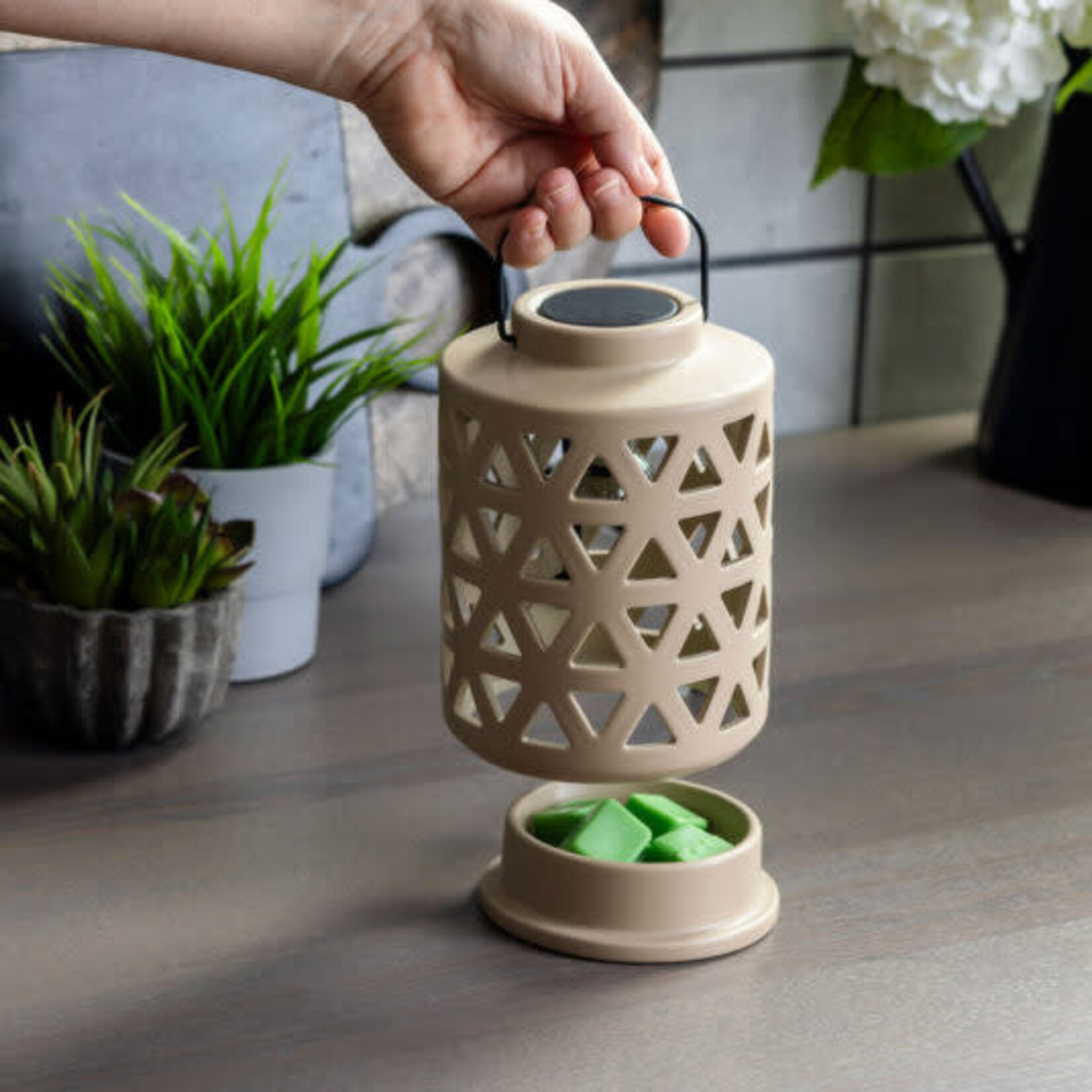 Candle Warmers Canopy Illumination Fragrance Warmer Geo Lantern