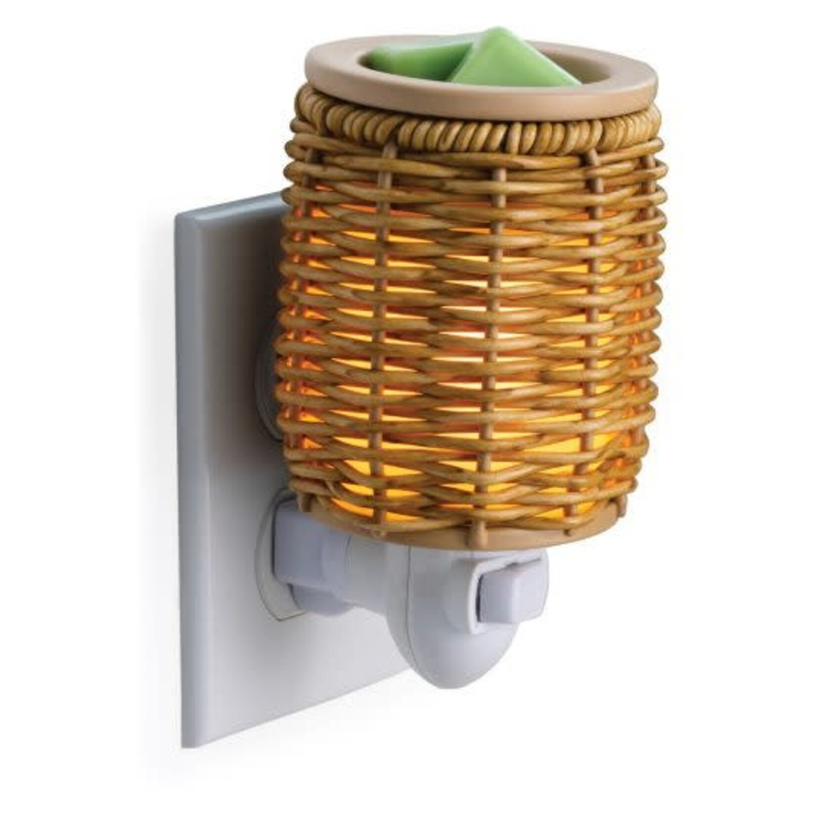 Candle Warmers Pluggable Fragrance Warmer Wicker Lantern