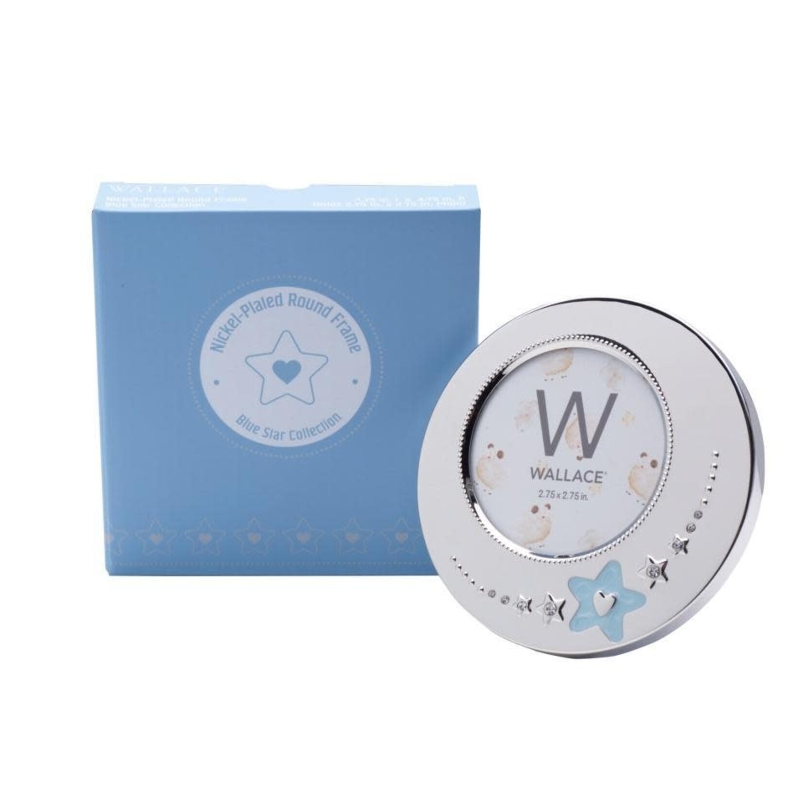 Wallace Baby Blue Star Round Frame