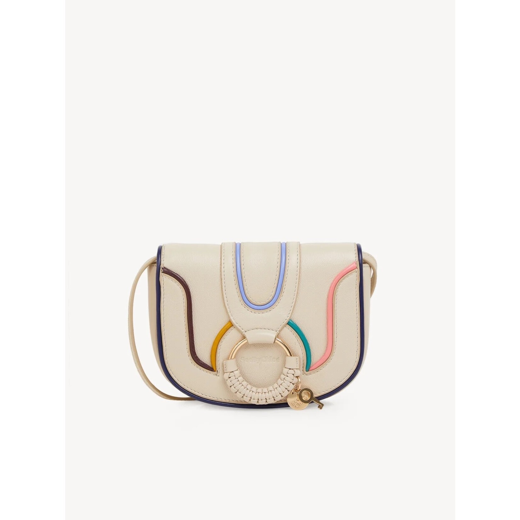 CHLOE HANA MINI LEATHER CROSSBODY - BEIGE