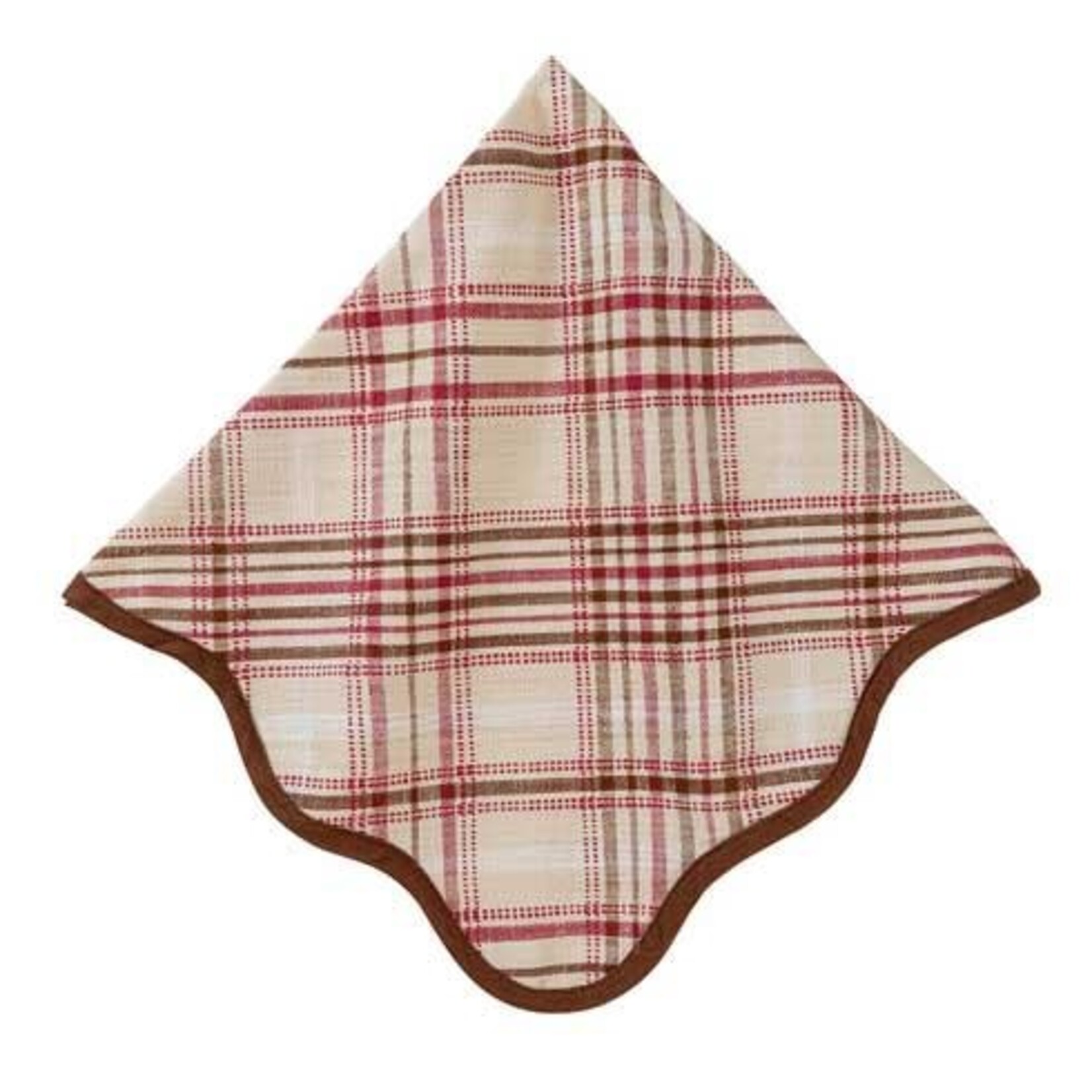 Juliska Harvest Tartan Napkin - Mulberry/Brown