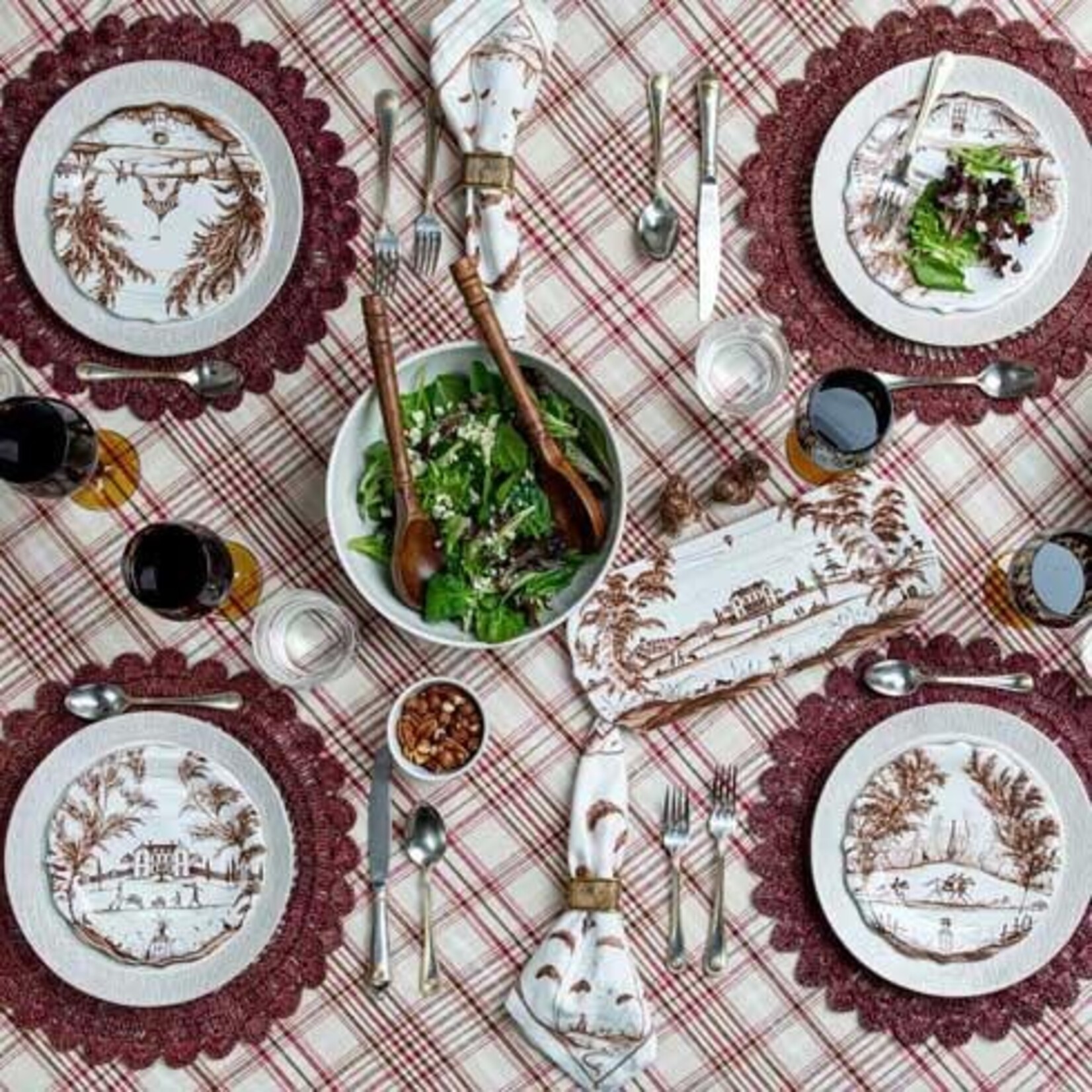 Juliska Country Estate Harvest Party Plate Assorted Set/4 - Sepia