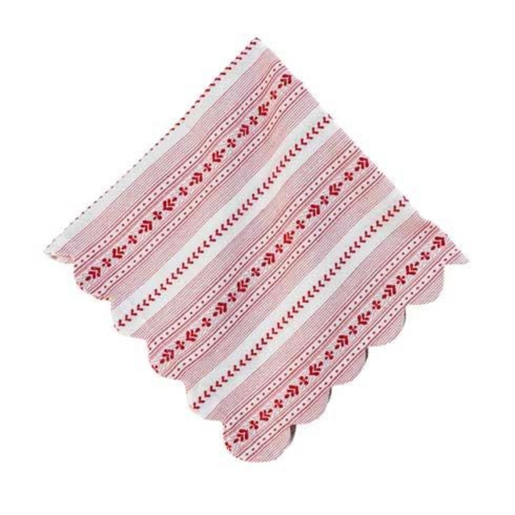 Juliska Villa Stripe Napkin - Red/White