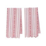 Juliska Villa Stripe Kitchen Towel Set/2 - Red/White
