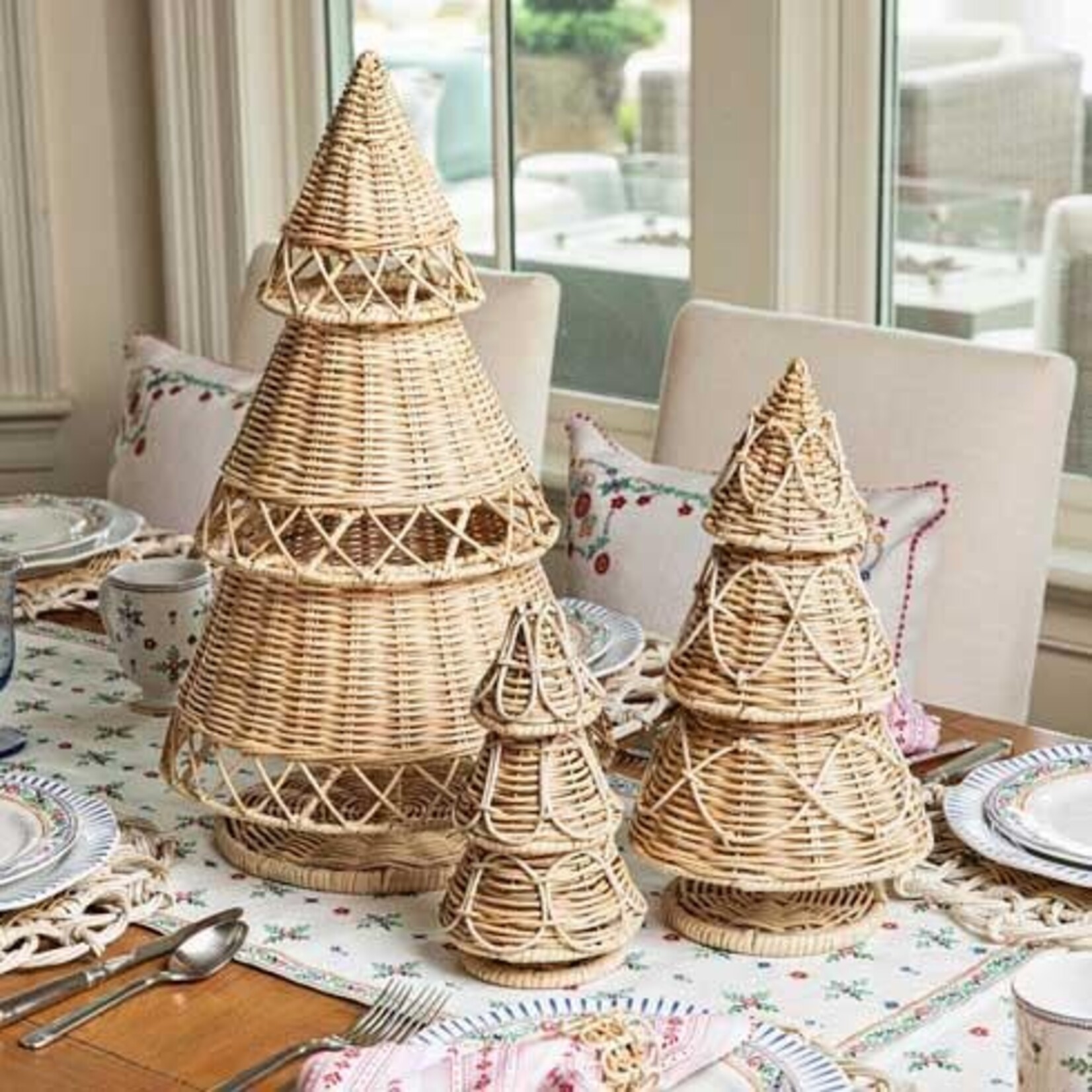 Juliska Provence Rattan 16in Tree, Whitewash