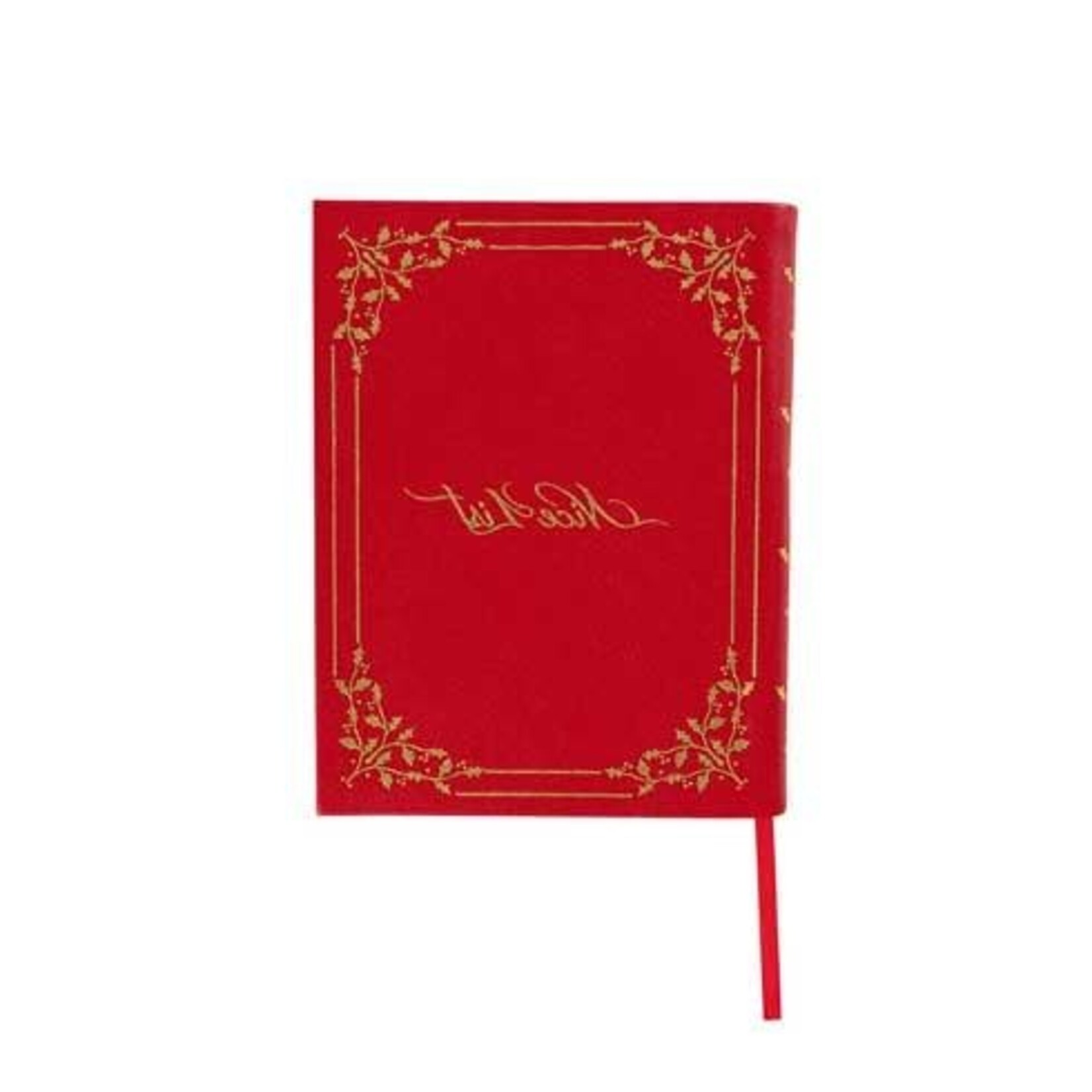 Juliska Naughty/Nice Vegan Leather 6"x 8" Embossed 15.36 Journal - Ruby