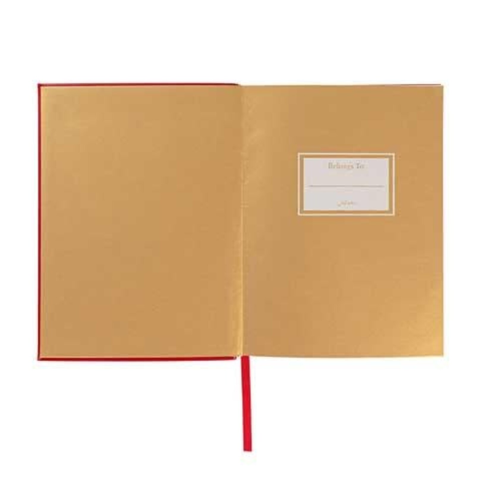 Juliska Naughty/Nice Vegan Leather 6"x 8" Embossed 15.36 Journal - Ruby