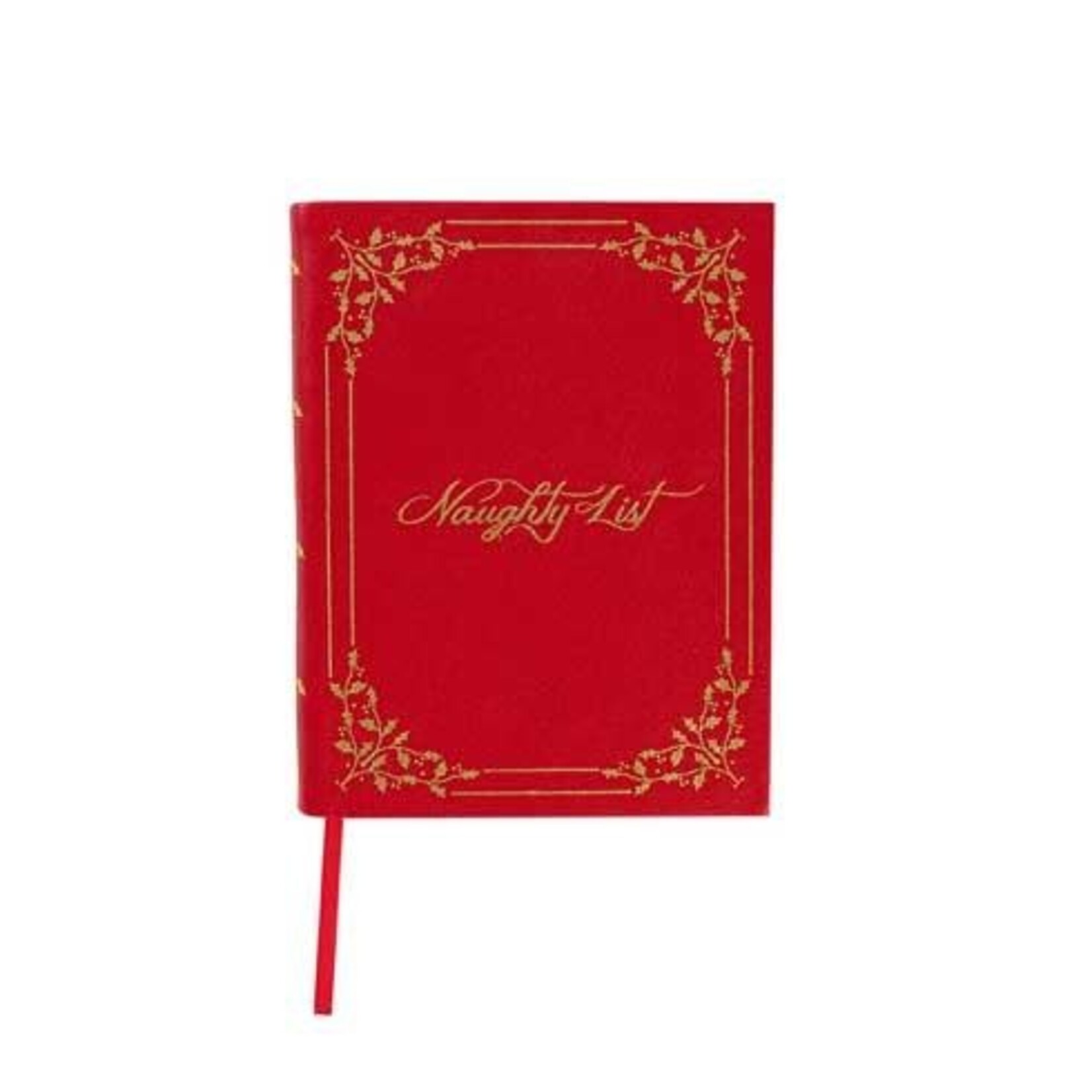 Juliska Naughty/Nice Vegan Leather 6"x 8" Embossed 15.36 Journal - Ruby