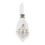 Juliska Heidi Embroidered Napkin, Gold,Silver