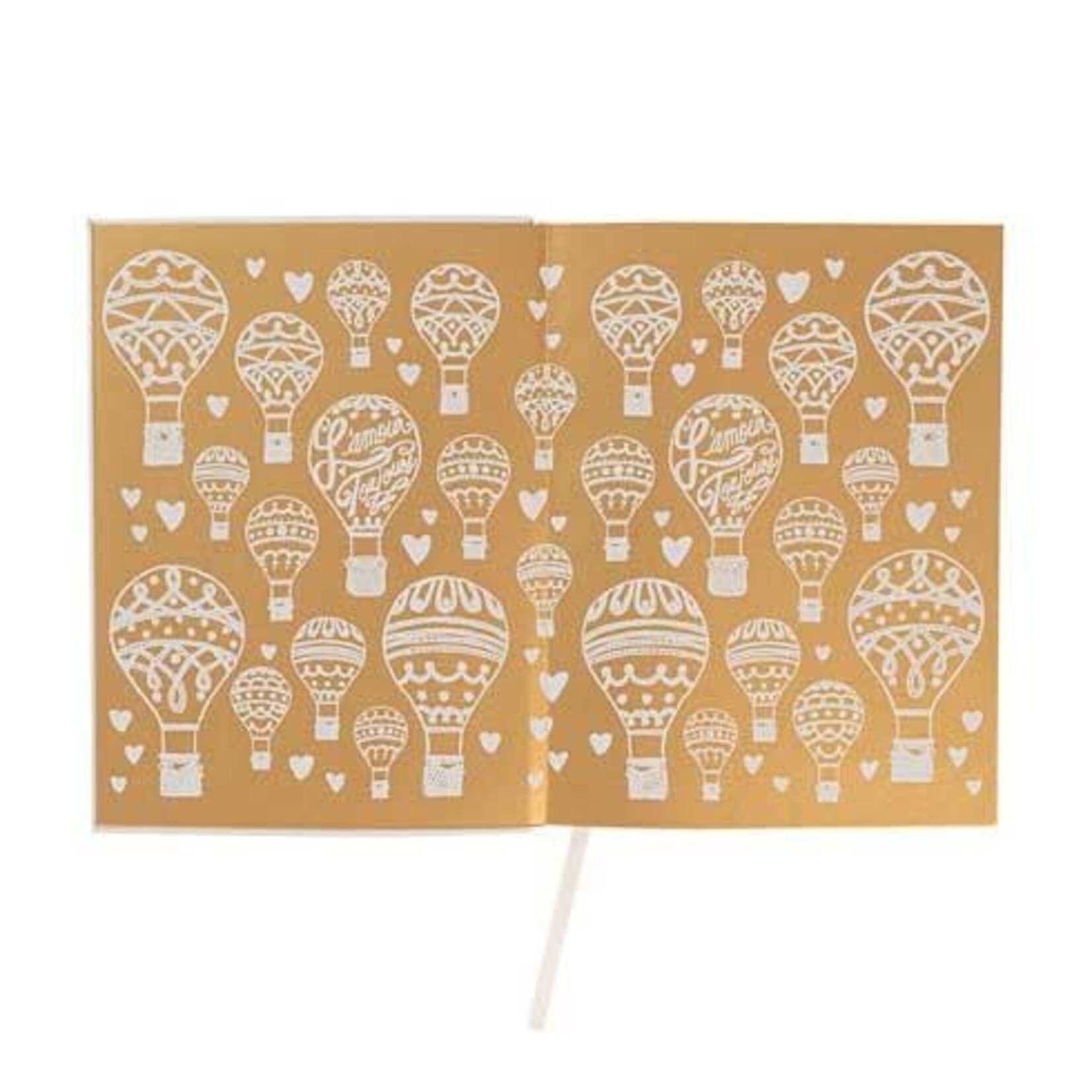 Juliska L'Amour Toujours Vegan Leather 6"x 8" Embossed Journal - Gold
