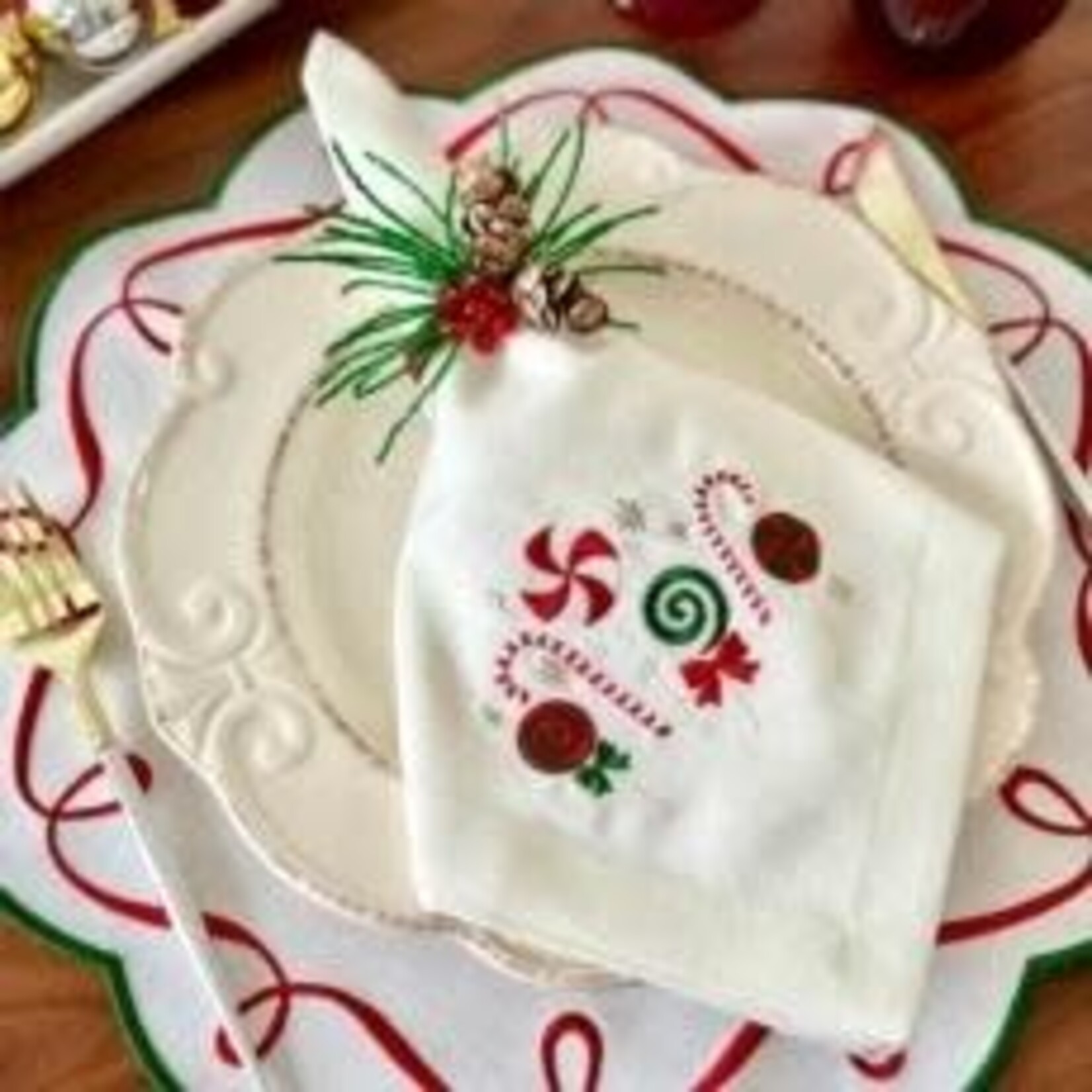 BODRUM Candyland Red & Green - Set of 4