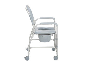 Aluminum Shower Chair and Commode with Casters