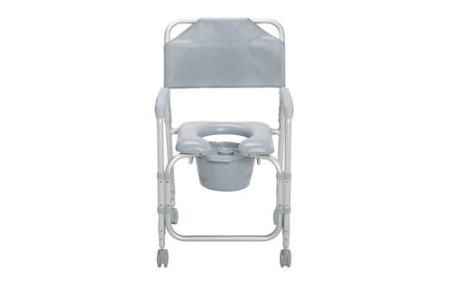 Aluminum Shower Chair and Commode with Casters