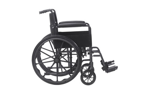 Drive Silver Sport 1 Wheelchair (Fixed) Full Arm (FA) Foot Rest (SF) 18" 250lbs