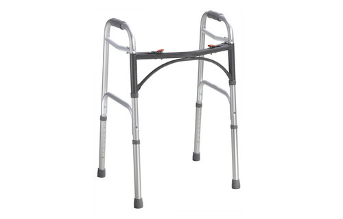 Deluxe Folding Walker, Two Button, Adult