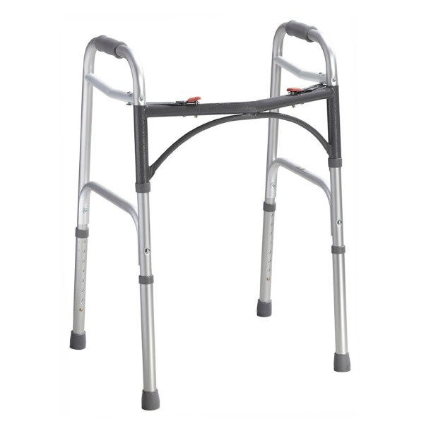 Deluxe Folding Walker, Two Button, Adult