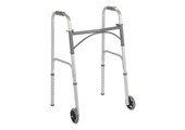 Folding Walker, Two Button with 5" Wheels