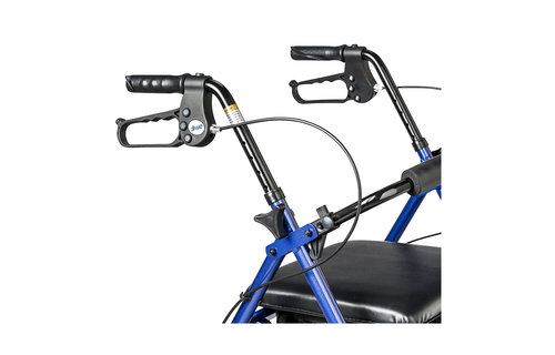 Aluminum Rollator, 6" Casters Blue