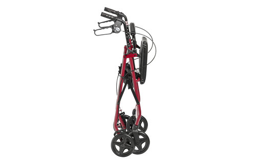 Aluminum Rollator, 7.5" Casters, Red