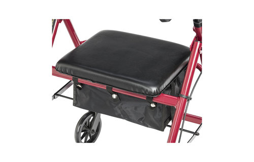 Aluminum Rollator, 7.5" Casters, Red
