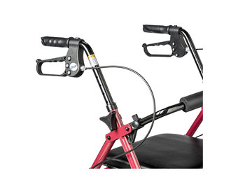 Aluminum Rollator, 7.5" Casters, Red