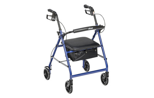 Aluminum Rollator, 7.5" Casters, Blue