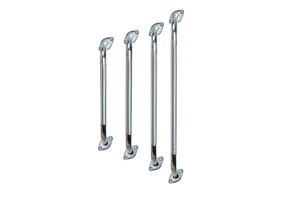 Chrome Knurled Grab Bar with Rotating Flange 24"