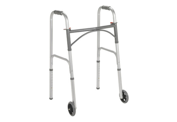 Bariatric Aluminum Folding Walker, Two Button, Adult