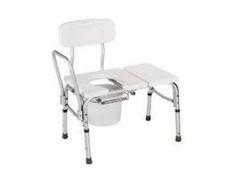 Transfer Bench commode W/Bucket 300lbs