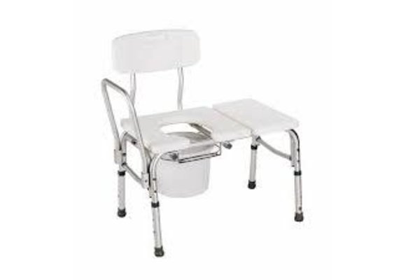 Transfer Bench commode W/Bucket 300lbs