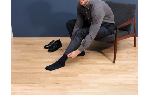 Traveno Travel Sock for Women 15-20mmHg Black