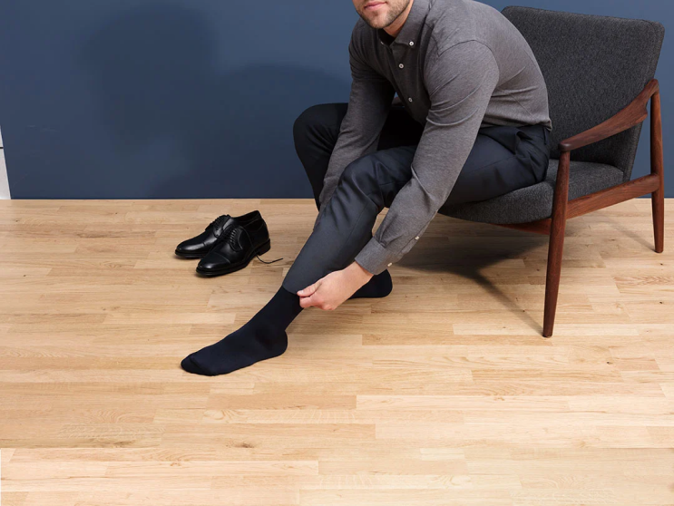 Traveno Travel Sock for Women 15-20mmHg Black