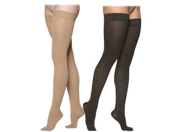 Essential Cotton For Women Thigh High 30-40mmHg Light Beige Small Short