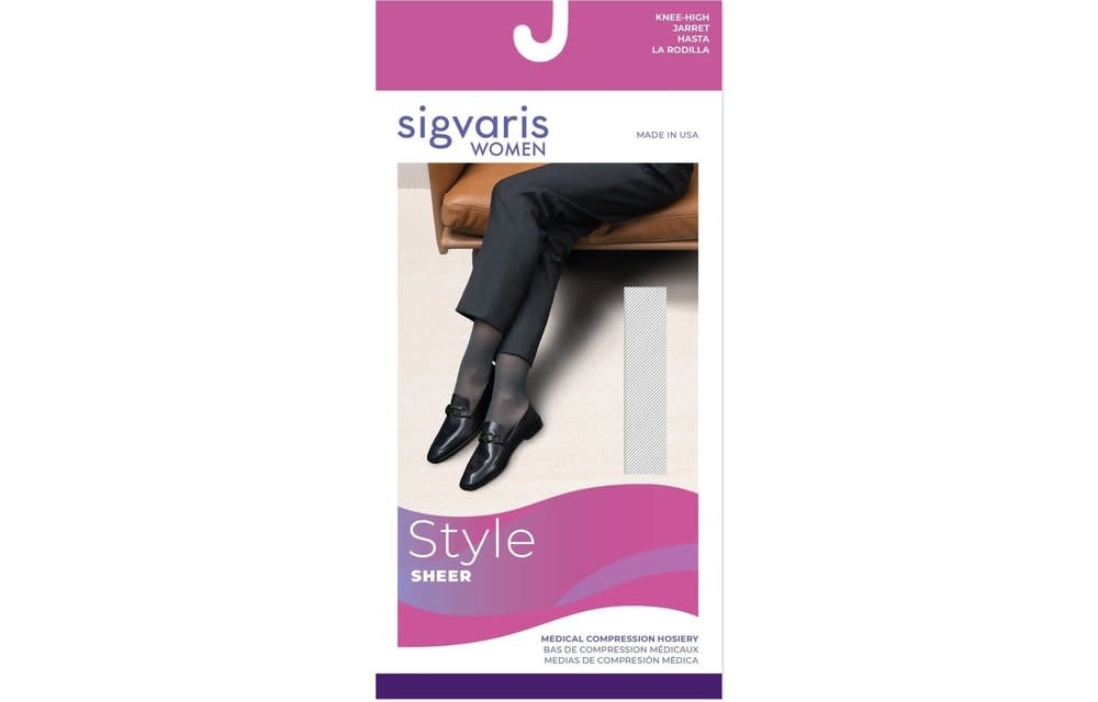 Style Medium Sheer Knee High For Women 20-30mmHg