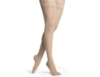 Style Medium Sheer Thigh High For Women 20-30mmHg Beige