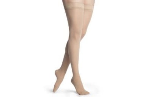 Style Medium Sheer Thigh High For Women 20-30mmHg Beige
