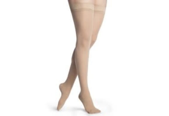 Style Medium Sheer Thigh High For Women 20-30mmHg Beige