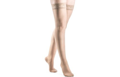 Sheer Fashion Thigh High for Women 15-20mmHg