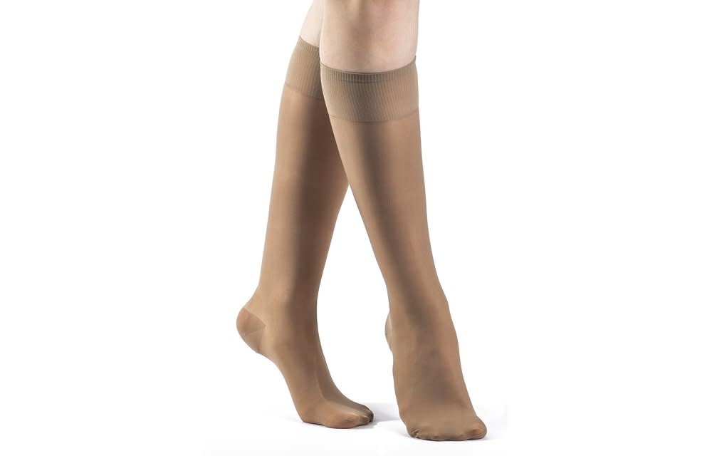 Sheer Fashion Knee-High Hosiery for Women 15-20mmHg