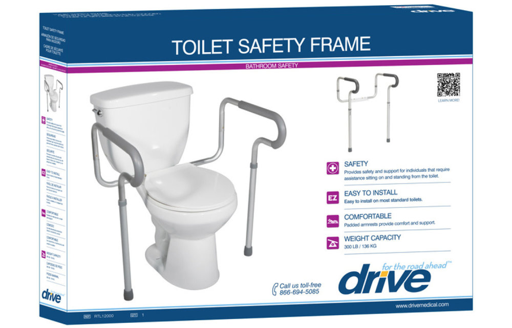 Toilet Safety Frame with Padded Arms