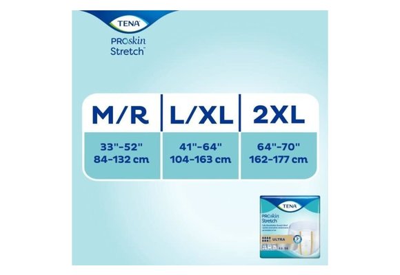 Tena Stretch Brief Ultra Large/XL 2/bx 36/bag - Box