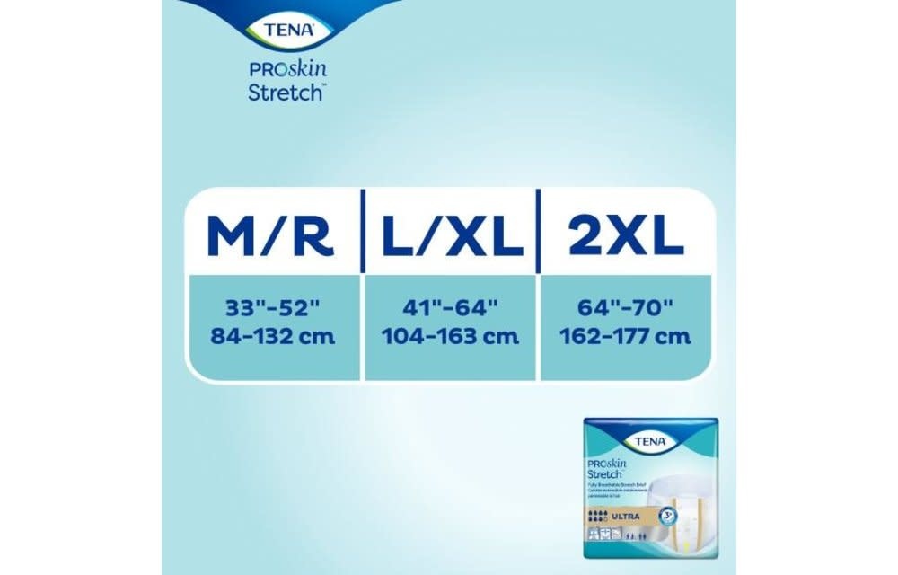 Tena Stretch Brief Ultra Large/XL 2/bx 36/bag - Box
