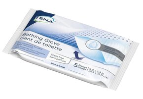 Tena Bathing Glove Alcohol Free 5/bg Single
