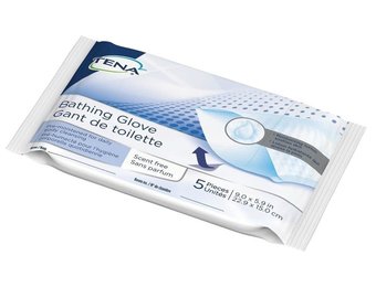 Tena Bathing Glove Alcohol Free 5/bg Single