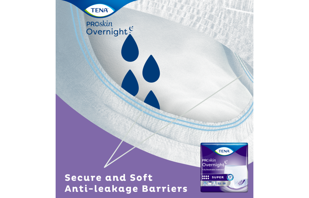 Tena ProSkin Overnight Super X-Large 4/bx 12/bg - Box