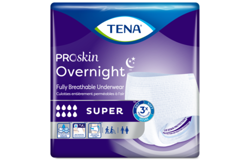 Tena ProSkin Overnight Super X-Large 4/bx 12/bg - Box