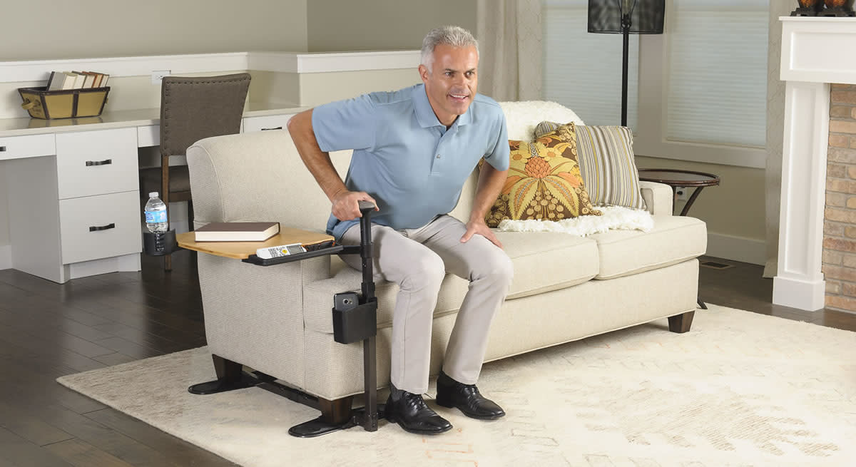 Signature Life Independence Tray Table w/Handle Cup Holder & Pouch