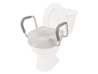 Airway Molded Raised Toilet Seat With Removable Arms