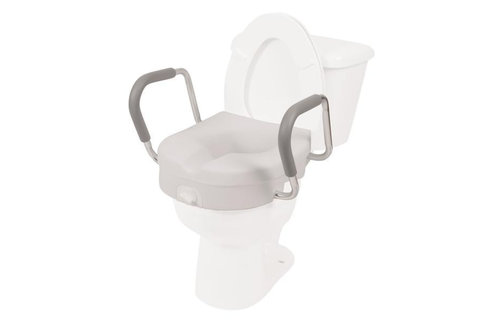 Airway Molded Raised Toilet Seat With Removable Arms