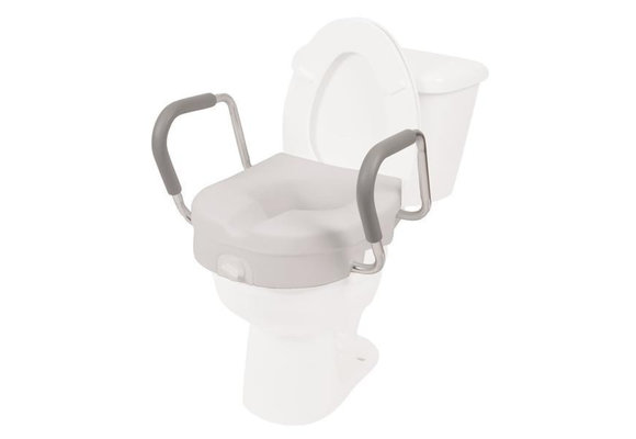 Airway Molded Raised Toilet Seat With Removable Arms